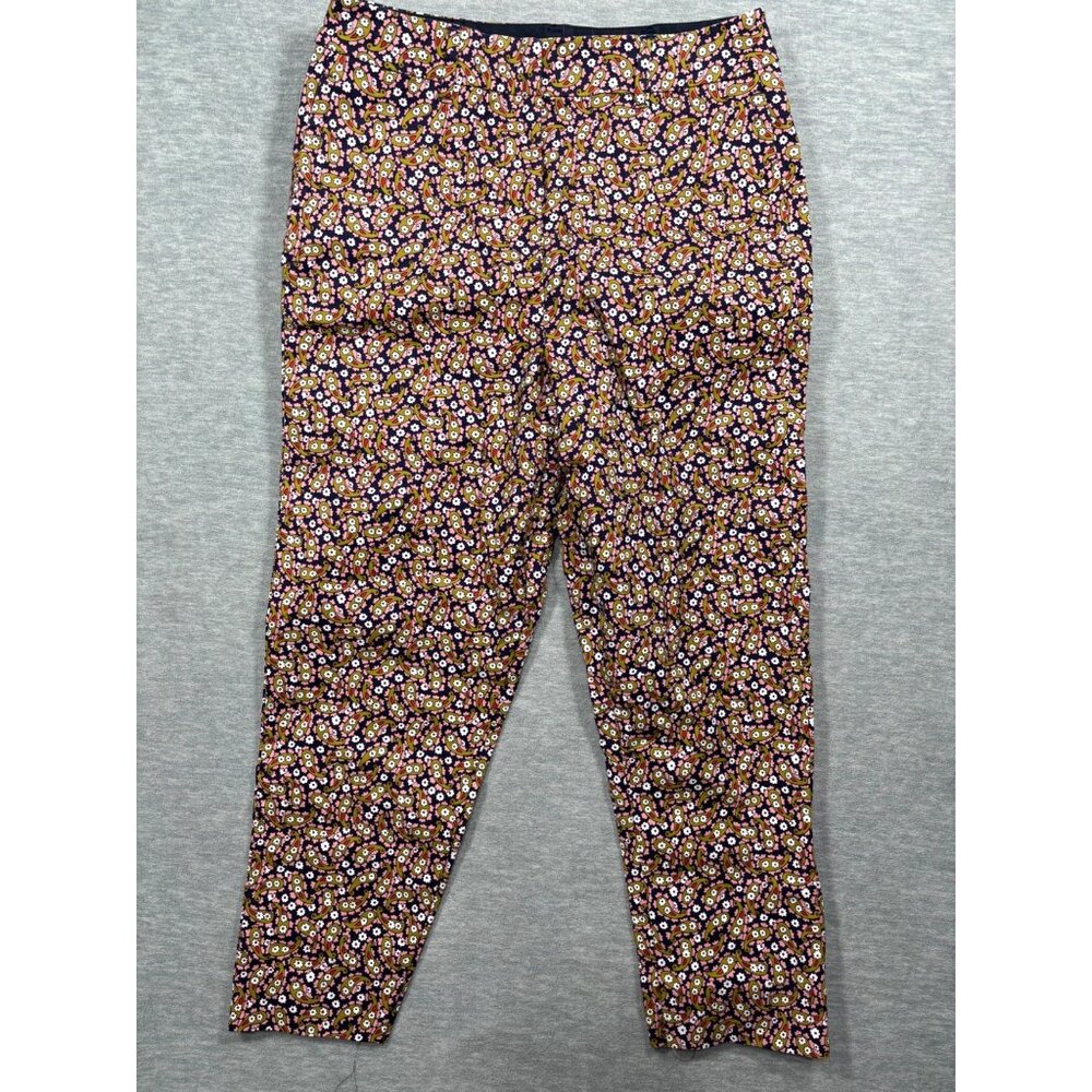Boden Womens Pants US 8‎ Floral Paisley Crop Summer Casual